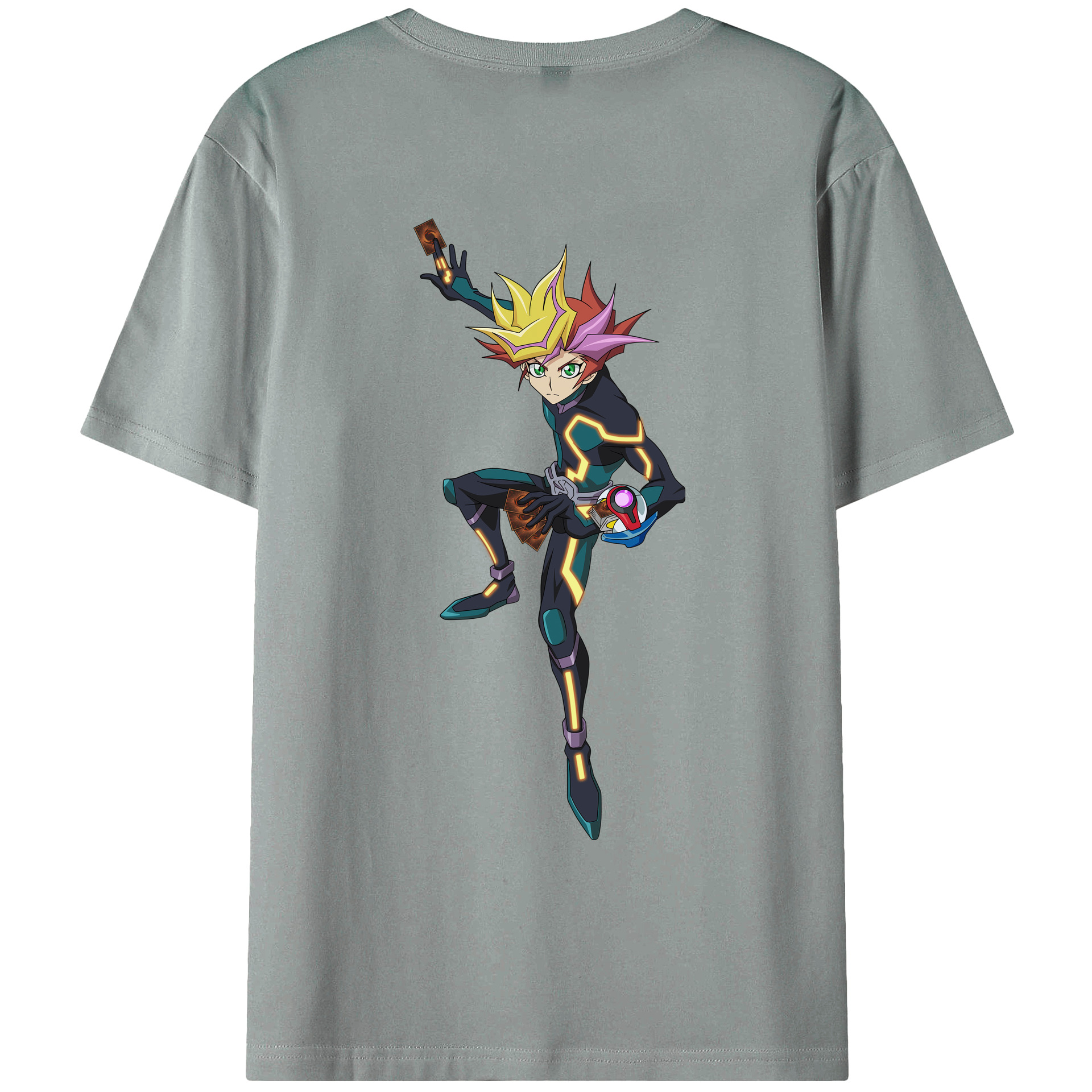 （画像用） 遊☆戯☆王 Yu-Gi-Oh! 綿100％ メンズ半袖Tシャツ（バックプリント） 通気性